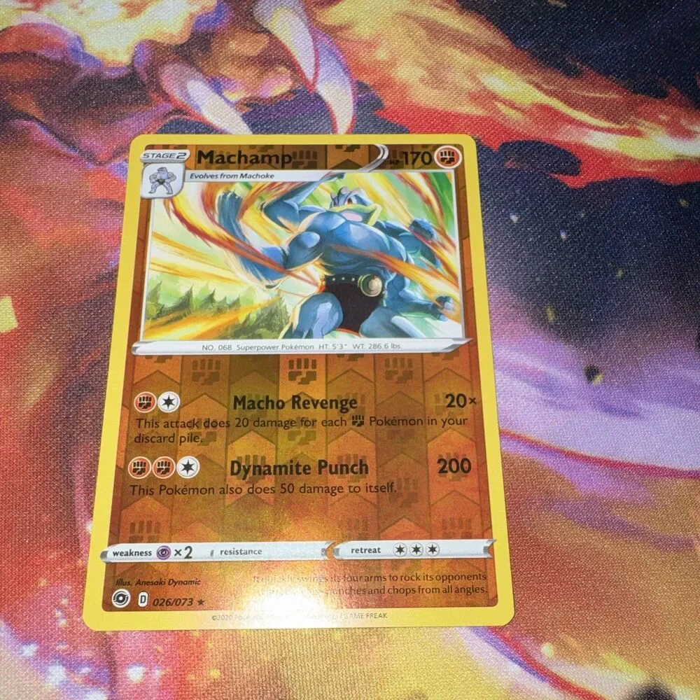 Pokemon Champion’s Path Machop Machoke Machamp Evolution Line Lot 6 Cards Holo